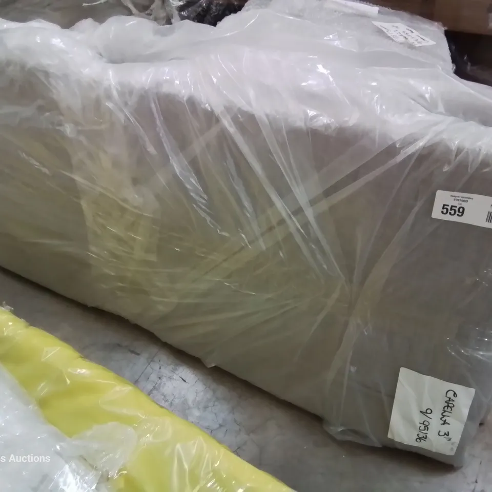 BAGGED CAPELLA 4'6" DOUBLE HEADBOARD GREY FABRIC