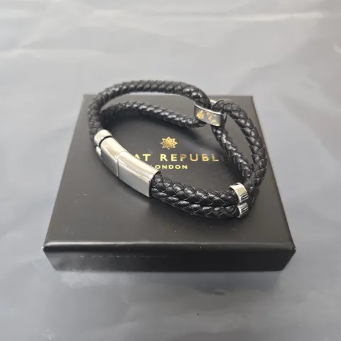 TREAT REPUBLIC LONDON BLACK WRAP BRACELET