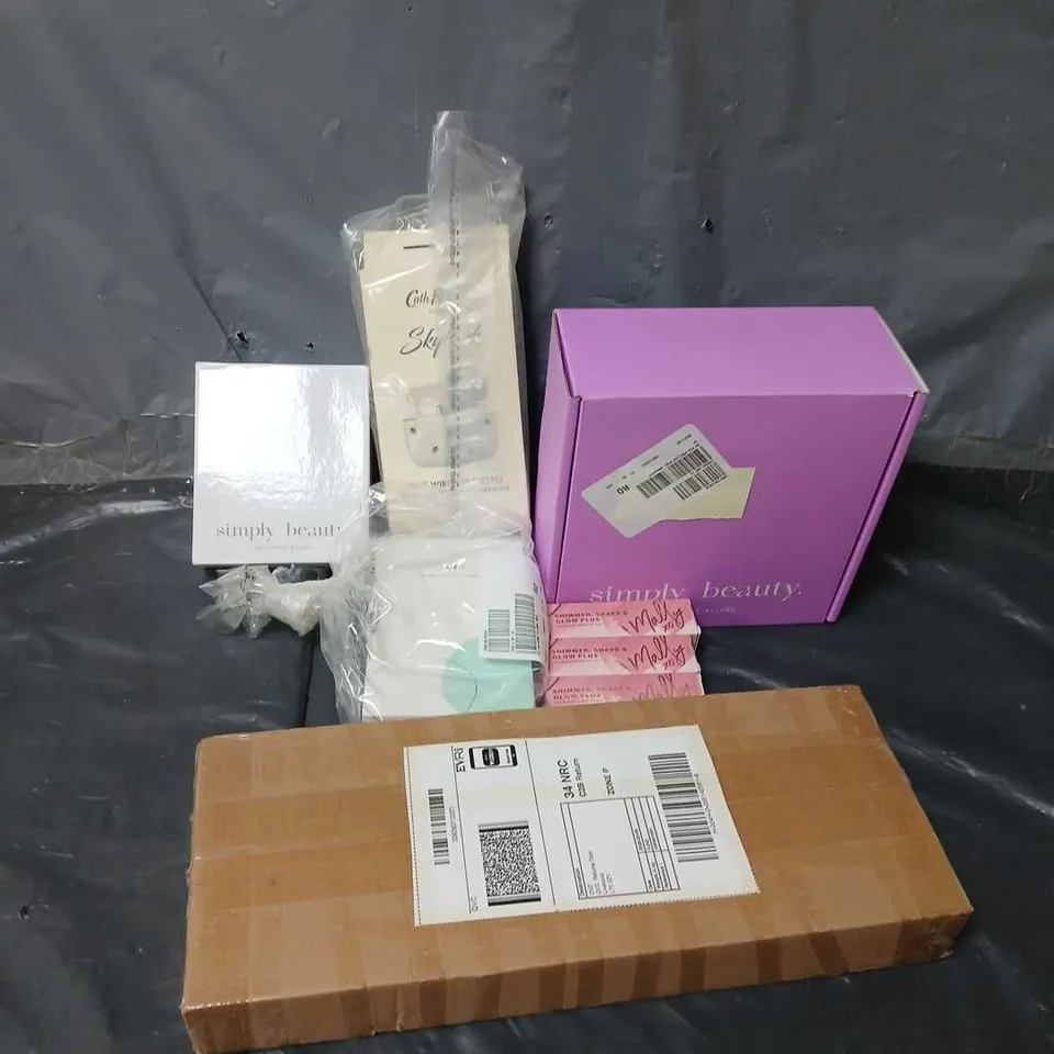 APPROXIMATELY 25 ASSORTED HOUSEHOLD PRODUCTS TO INCLUDE FACE DEFINING STICK, CATH KINGSTON EARBUDS, SILICONE CLEANER, ETC