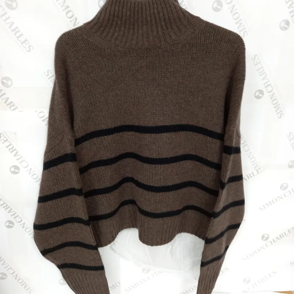 JOHN LEWIS CASH LUXURY STRIPE SWEATER SIZE XL