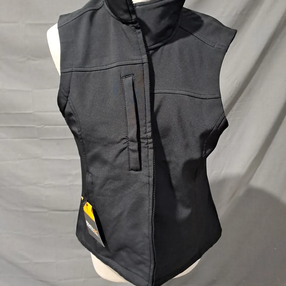 REGATTA ZIP UP VEST IN BLACK SIZE 12