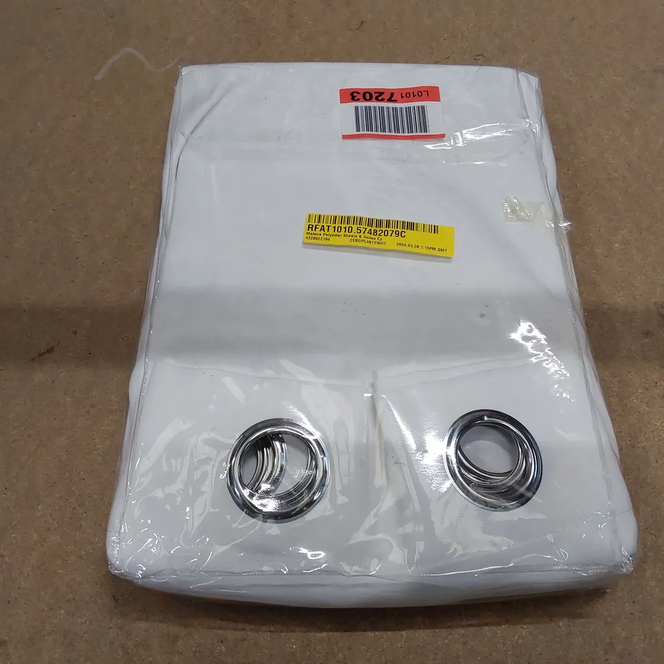 BAGGED MALENE SHEER EYELET CURTAIN PAIR // 117CM X 137CM (1 ITEM)