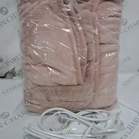 COZEE HOME VELVETSOFT HEATED THROW IN PINK