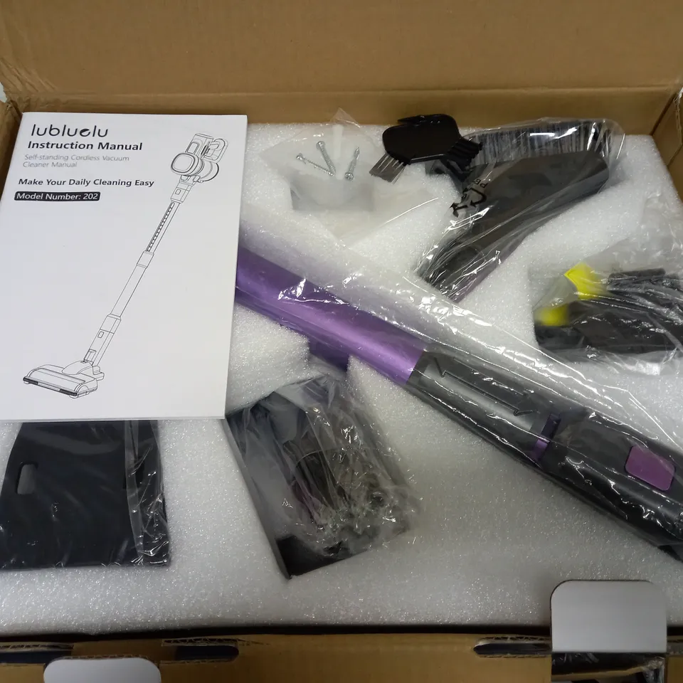 BOXED LUBLUELU MODEL 202 CORDLESS VACUUM CLEANER