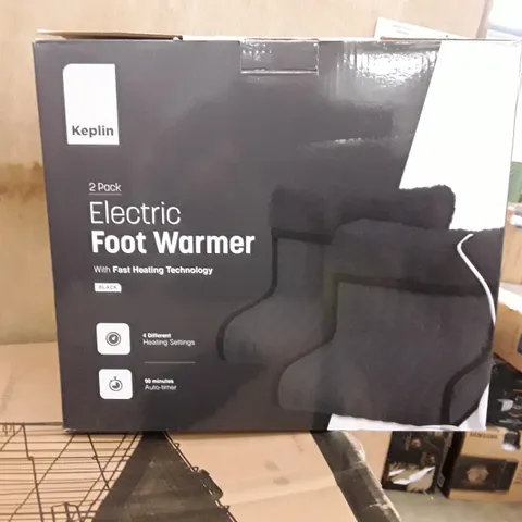 BOXED KEPLIN 2 PACK ELECTRIC FOOT WARMER - BLACK 