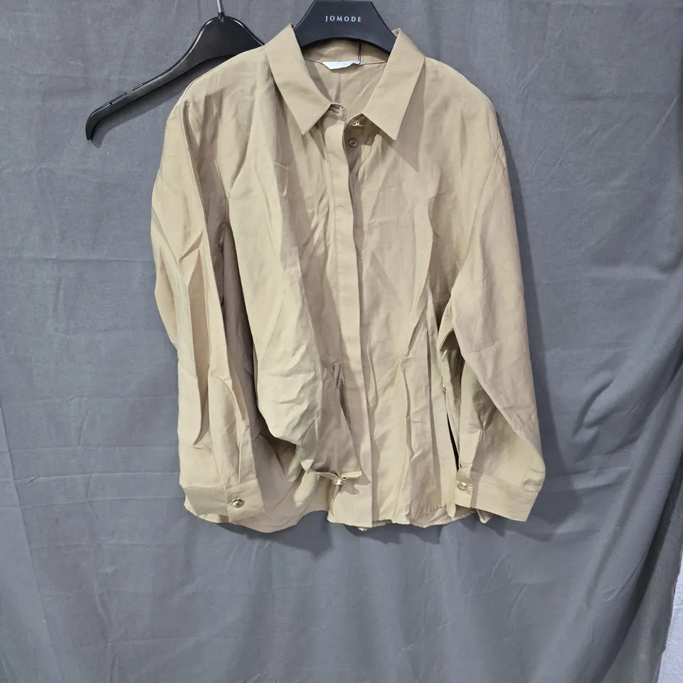 ZARA BEIGE WOMEN'S SHIRT– UK SIZE L