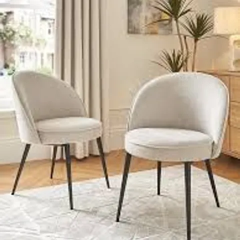 BOXED CARINA PAIR OF DINING CHAIRS - NATURAL
