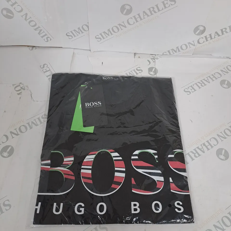BAGGED HUGO BOSS LOGO T-SHIRT IN BLACK SIZE XL