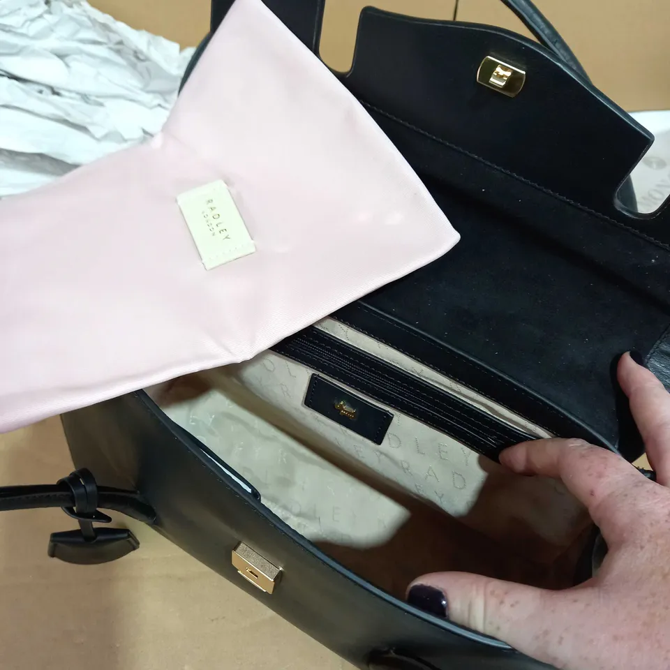 RADLEY LEATHER HANDBAG - BLACK