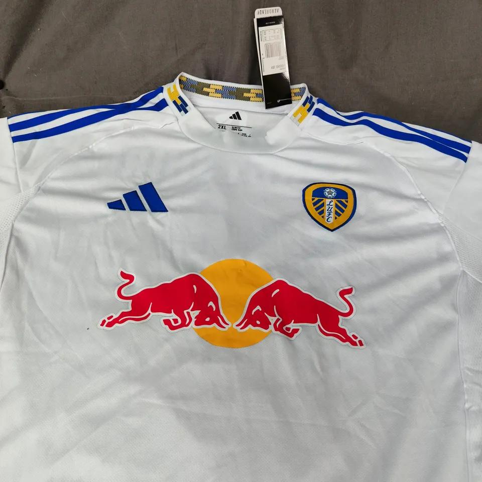 LEEDS UNITED ADIDAS FOOTBALL SHIRT - SIZE 2XL