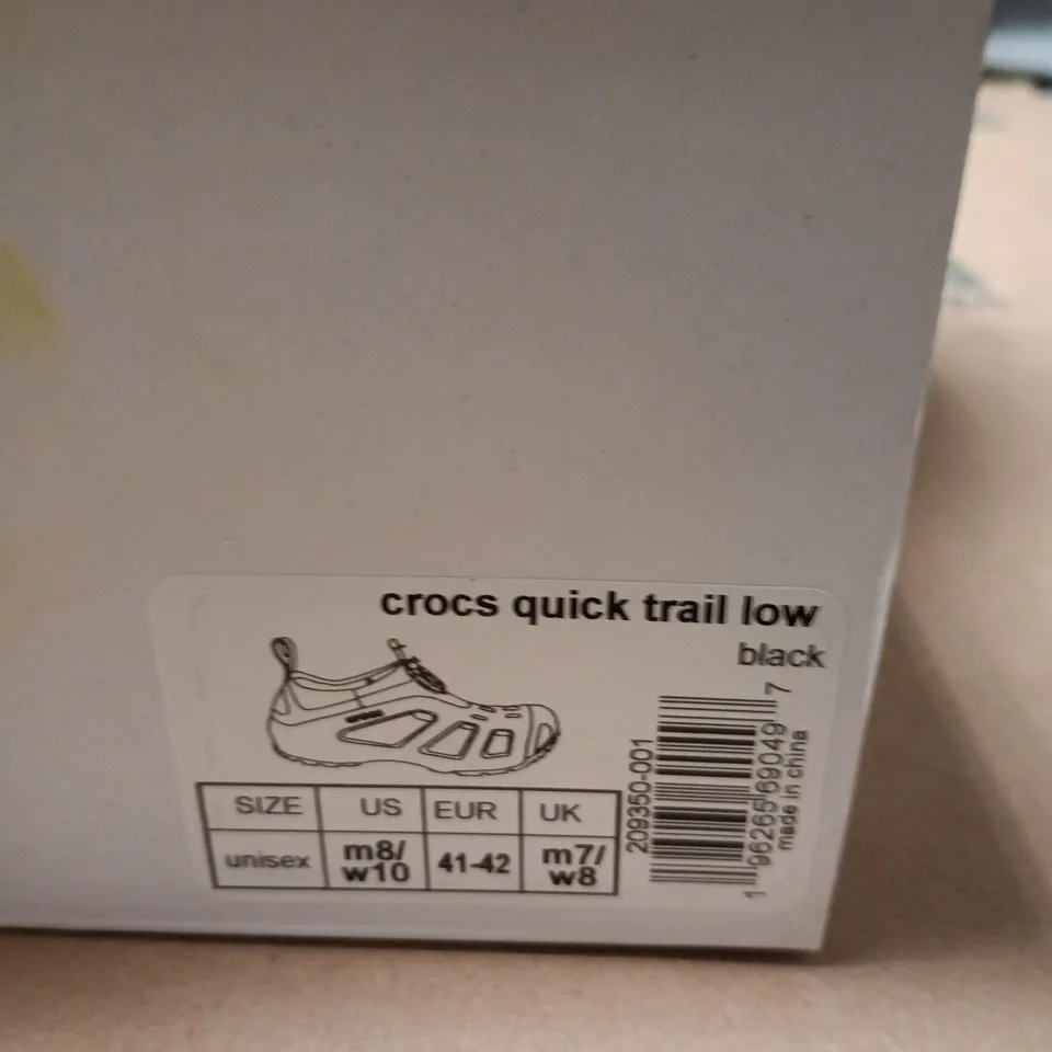 CROCS QUICKTRAIL LOW BLACK UNISEX UK7 (US8 / EUR41-42)