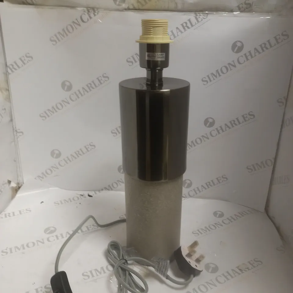 BOXED JOHN LEWIS AKANI TABLE LAMP WITH LINEN SHADE - ANTIQUED NICKEL FINISH 