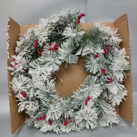 BOXED BAVARIAN LIT WREATH