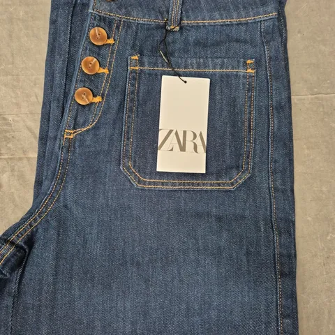 ZARA CULOTTE JEANS IN BLUE SIZE UK 12