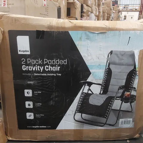 BOXED KEPLIN 2 PACK OF PADDED GRAVITY CHAIRS