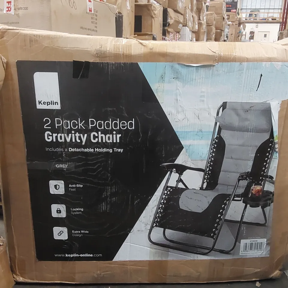 BOXED KEPLIN 2 PACK OF PADDED GRAVITY CHAIRS
