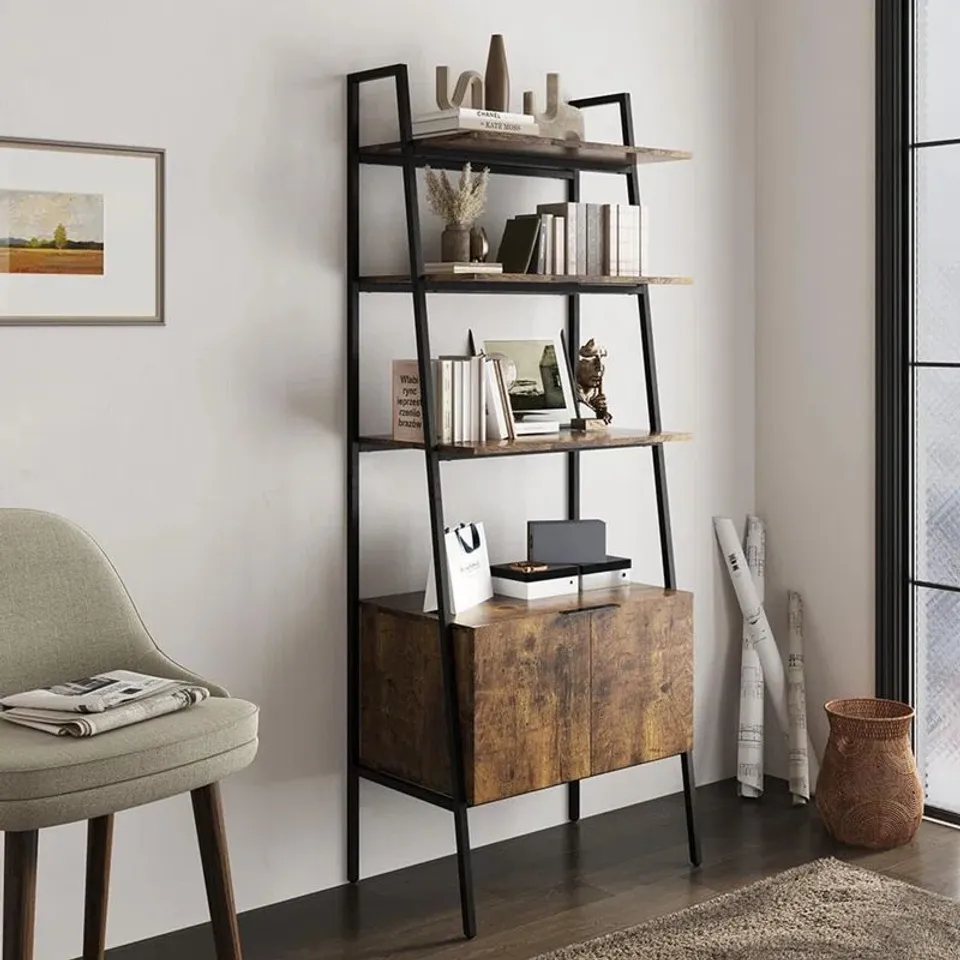 BOXED AWALT 183.5CM H X 71CM W METAL STANDARD BOOKCASE (1 BOX)