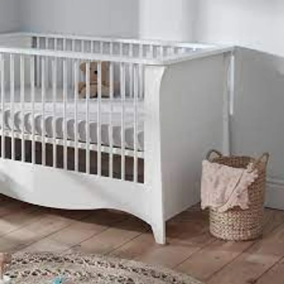 BOXED CUDDLECO CLARA COT BED - WHITE ASH (2 BOXES)
