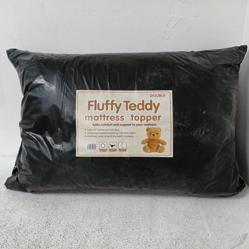 FLUFFY TEDDY MATTRESS TOPPER DOUBLE