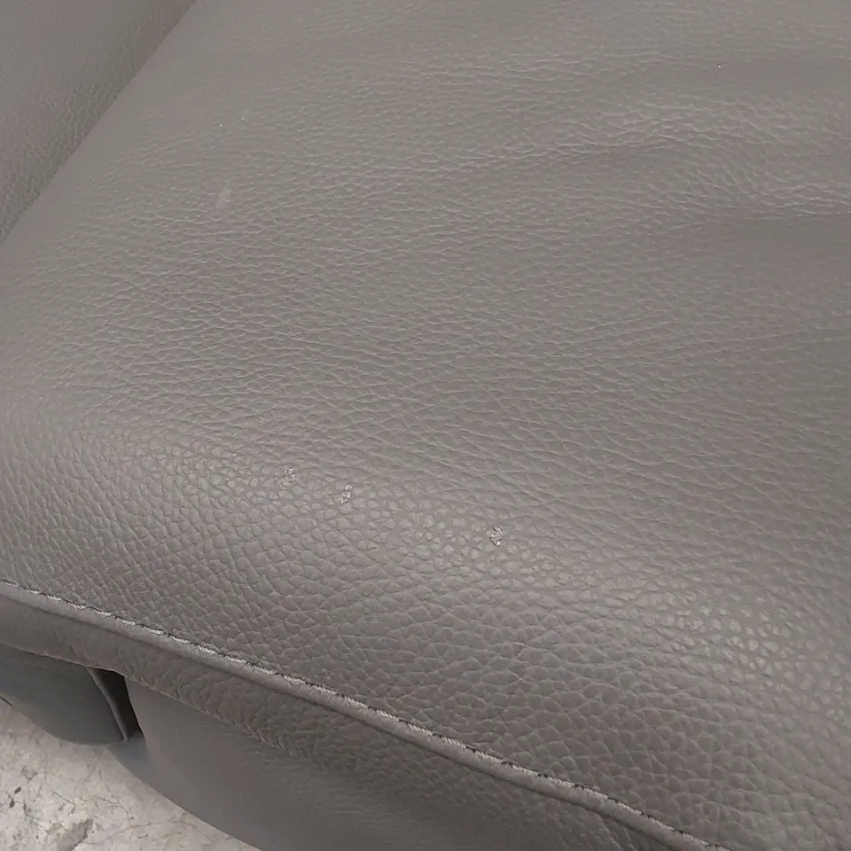 QUALITY DESIGNER ITALIAN MADE FLAVIO 2-SEATER ELECTRIC 2-MECHANISM SOFA IN GREY ANTHRACITE LEATHER