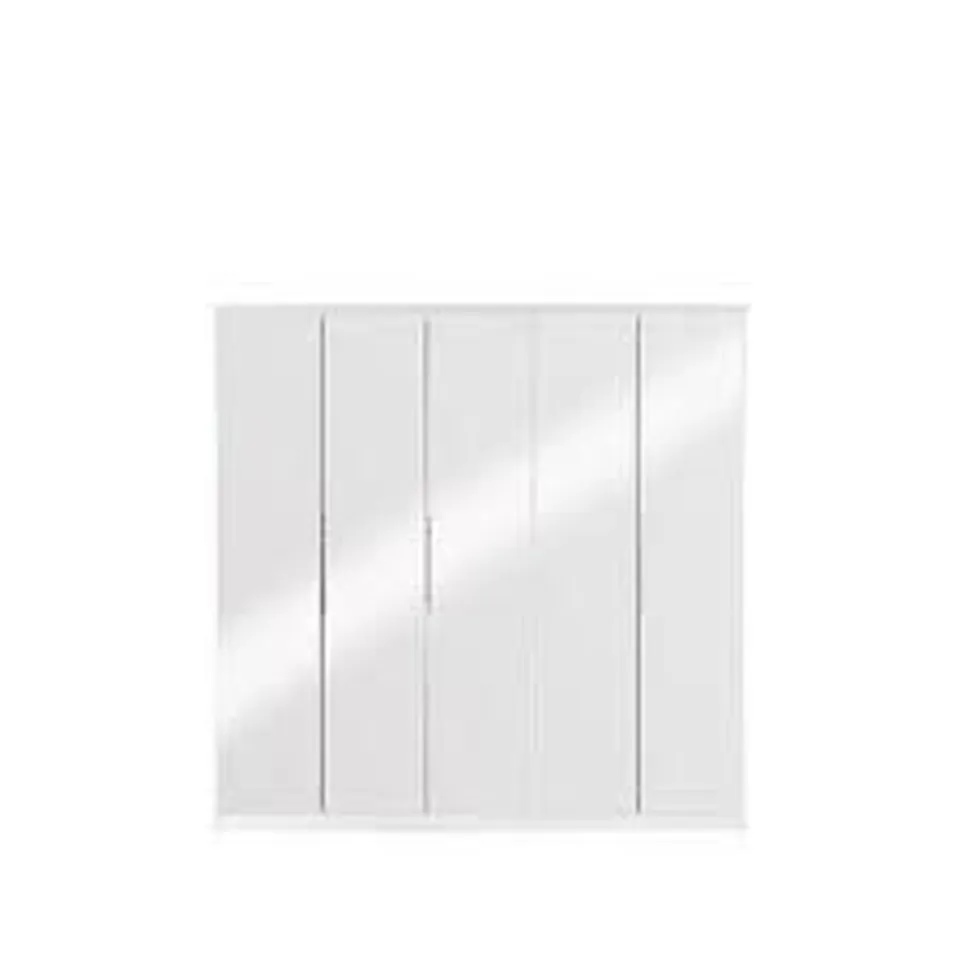 BOXED GRADE 1 PRAGUE MIRROR GREY 5 DOOR WARDROBE  (5BOXES) RRP £529