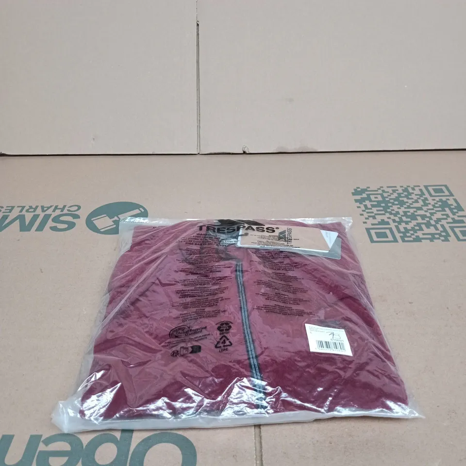 TRESSPASS BLACKFORD MALE MICROFLEECE MERLOT LARGE TAGGED BAGGED
