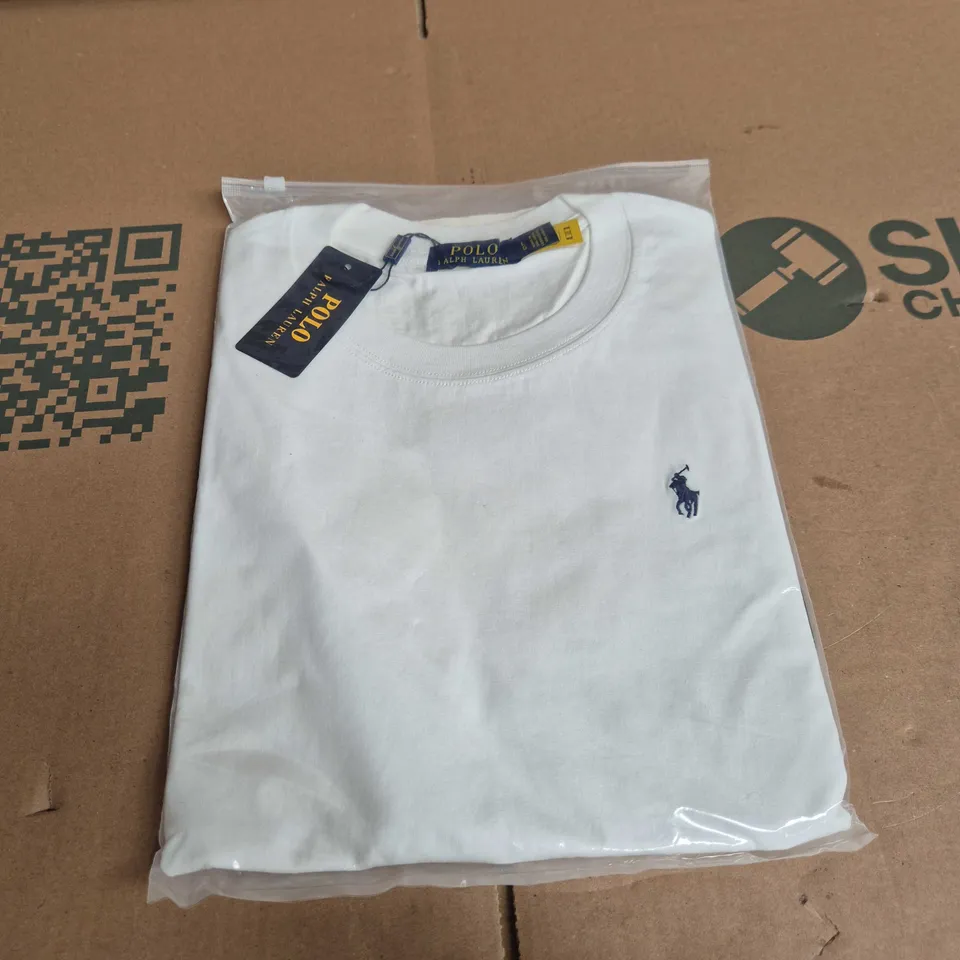 RALPH LAUREN POLO SHIRT – WHITE, MEN'S - SIZE L