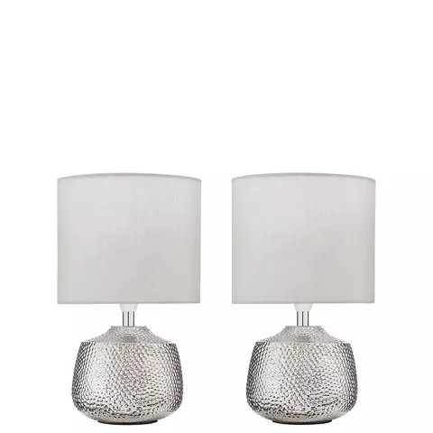 BOXED SET OF 2 HAMMER METAL TOUCH TABLE LAMPS 