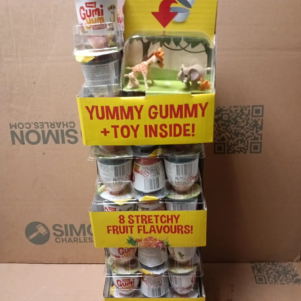 YUMMY GUMMY + TOY INSIDE! ASSORTED GUMMY SNACKS IN DISPLAY CARTON