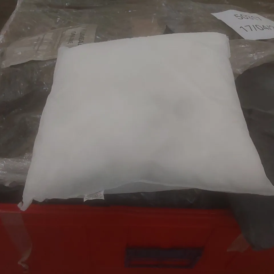 PALLET TO CONTAIN A VERY LARGE QUANTITY OF HOLLOWFOBRE CUSHION INFILS PADS - PLASTIC PALLET NOT INCLUDED 