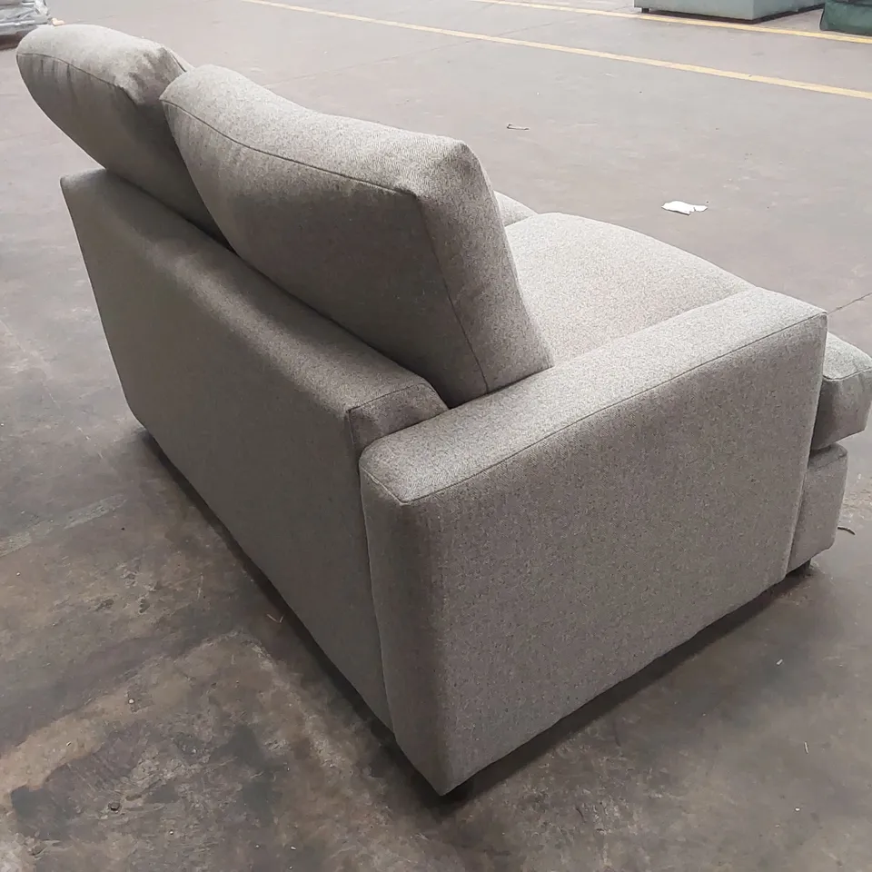 QUALITY DESIGNER GREY FABRIC CORNER SOFA SECTION