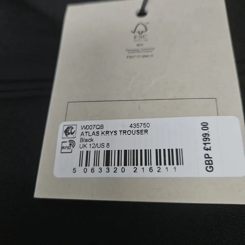 ALLSAINTS ATLAS KRYS TROUSER – BLACK, UK 12 (US 8)