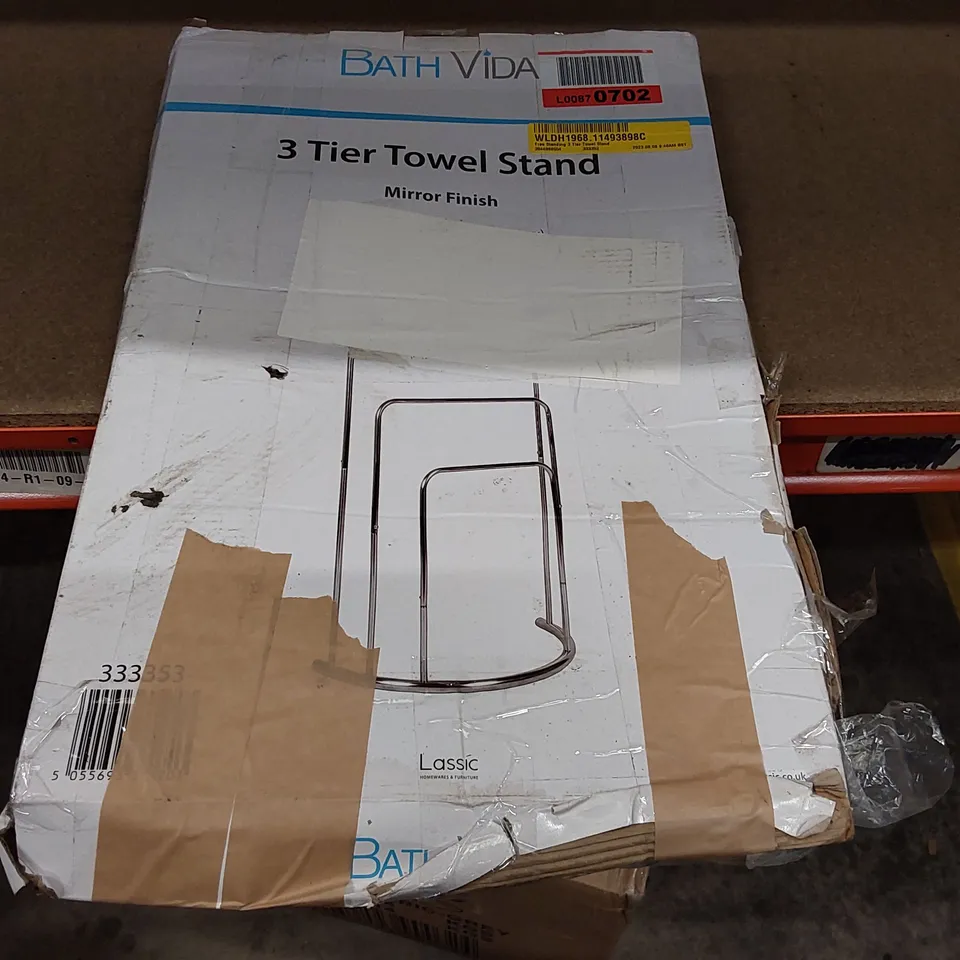 BOXED BATH VIDA FREE STANDING 3 TIER TOWEL STAND