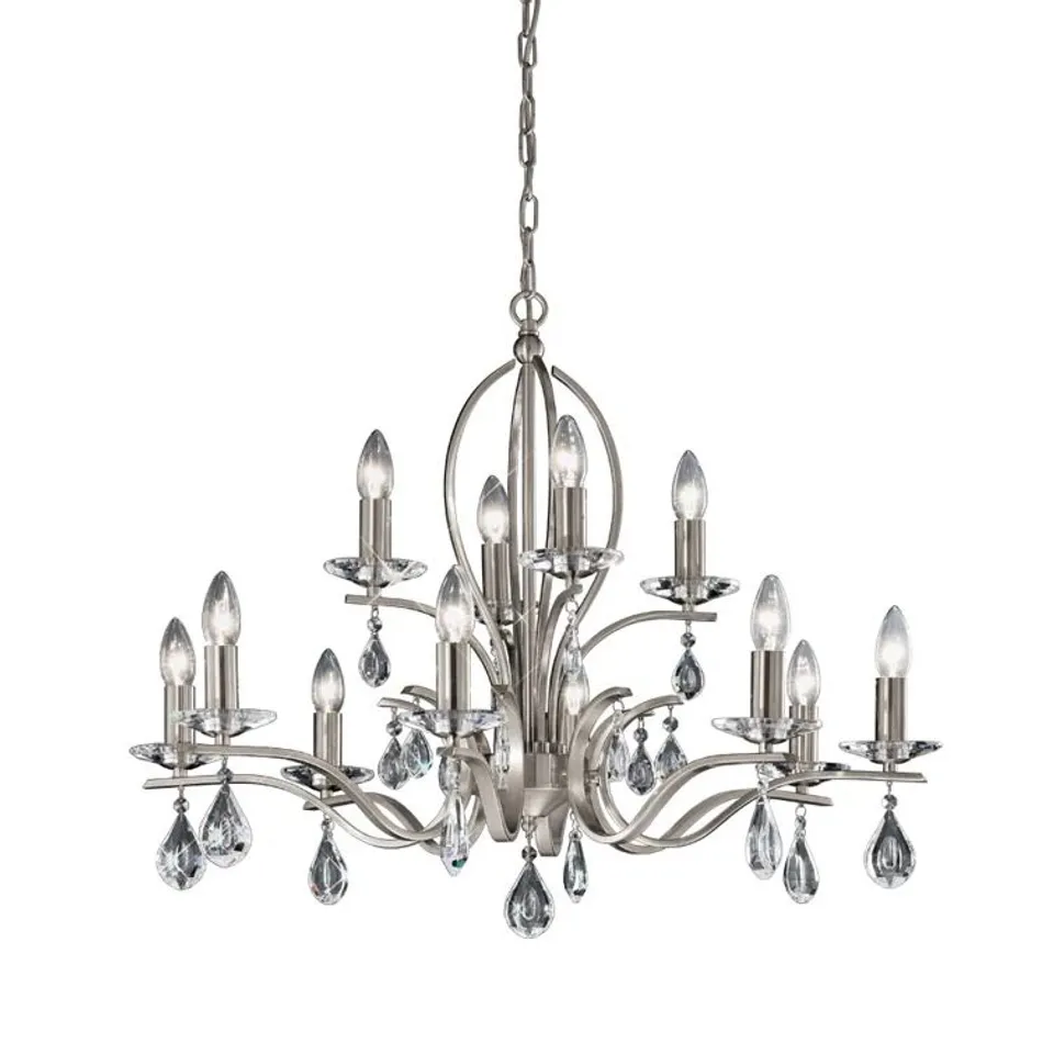 BOXED 12 LIGHT CANDLE CHANDELIER