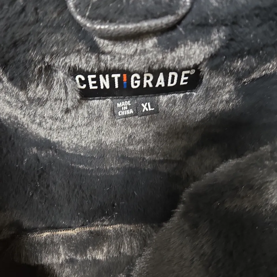 CENTIGRADE WOMEN'S COAT – FAUX FUR TRIM, DOUBLE-BREASTED, XL 