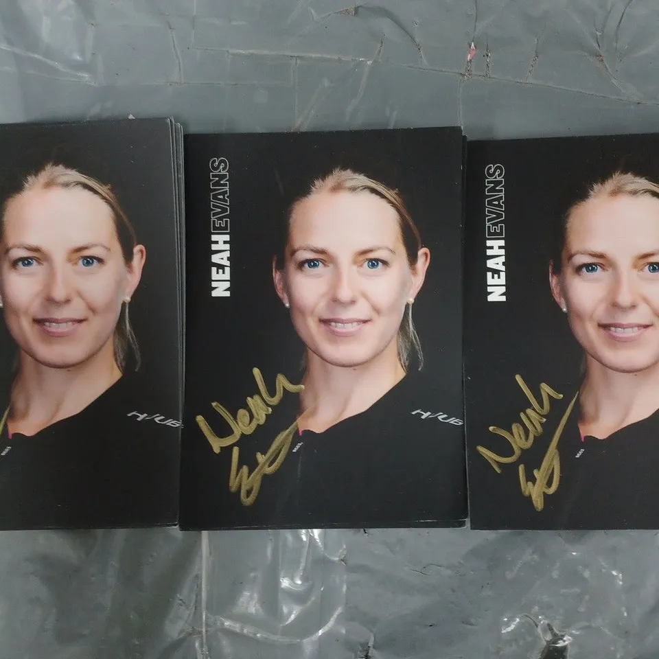APPROXIMATELY 10 SIGNED NEAH EVANS CARDS