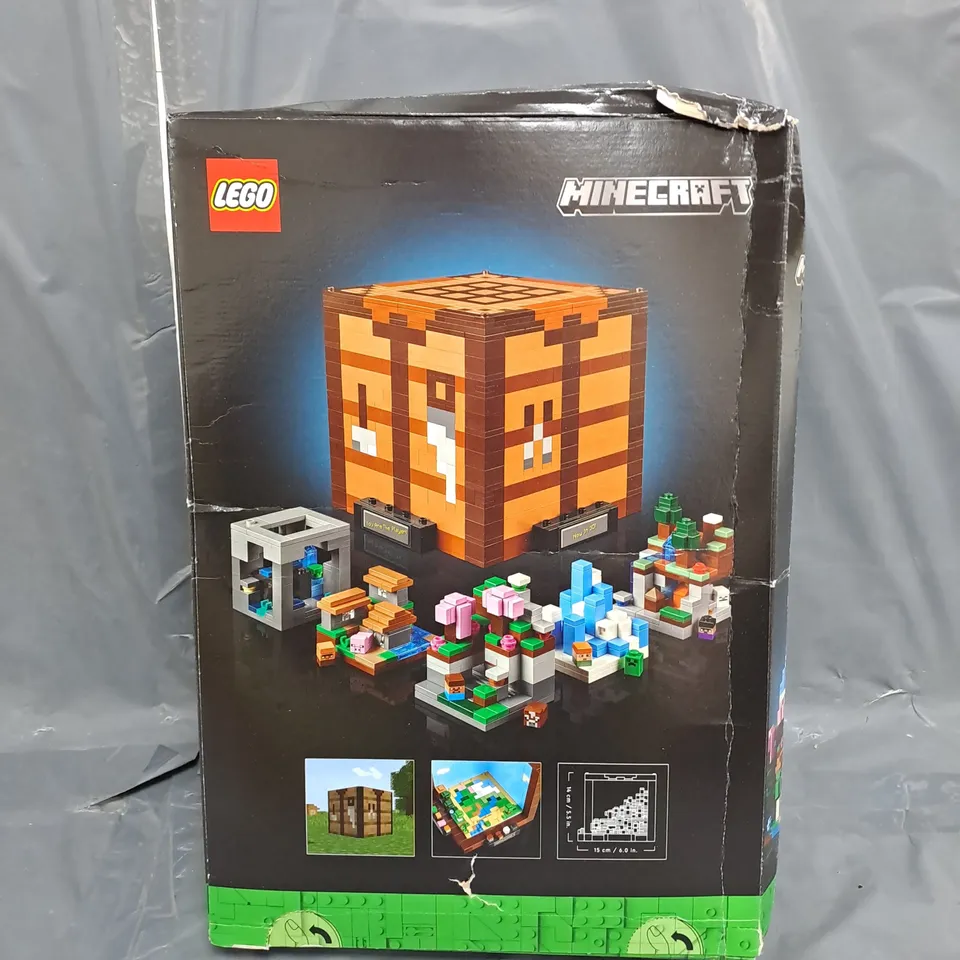 BOXED LEGO MINECRAFT THE CRAFTING TABLE FOR ADULTS 21265 RRP £79.99