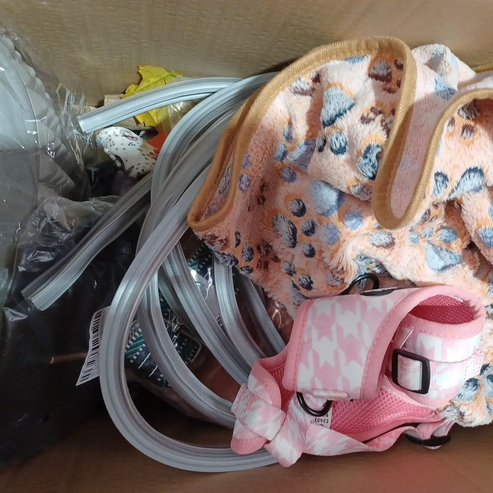 BOX OF APPROXIMATELY 10 ASSORTED HOUSEHOLD ITEMS TO INCLUDE CHILLY PENGUIN TREAT DISPENSER, TJ POP COOKIE SCOOP, ETC