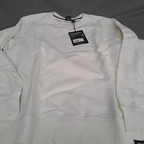 FINISTERRE COHO SWEAT WHITE JUMPER - XL