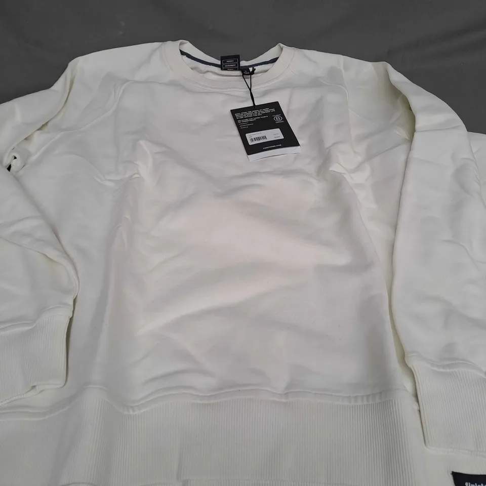 FINISTERRE COHO SWEAT WHITE JUMPER - XL