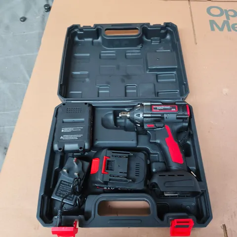 CORDLESS DRILL KIT IN CASE β BLACK & RED