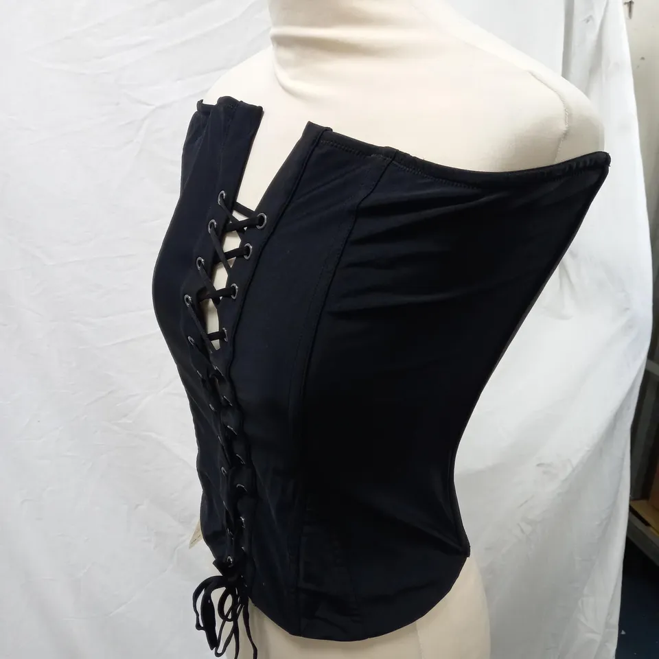 PACKAGED URBAN OUTFITTERS BLACK CROP TOP SIZE UK M