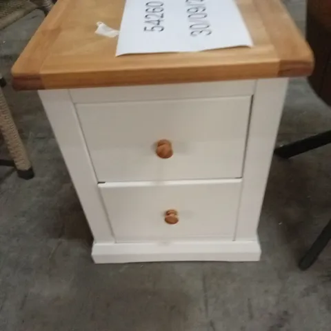 2 DRAWER BEDSIDE TABLE