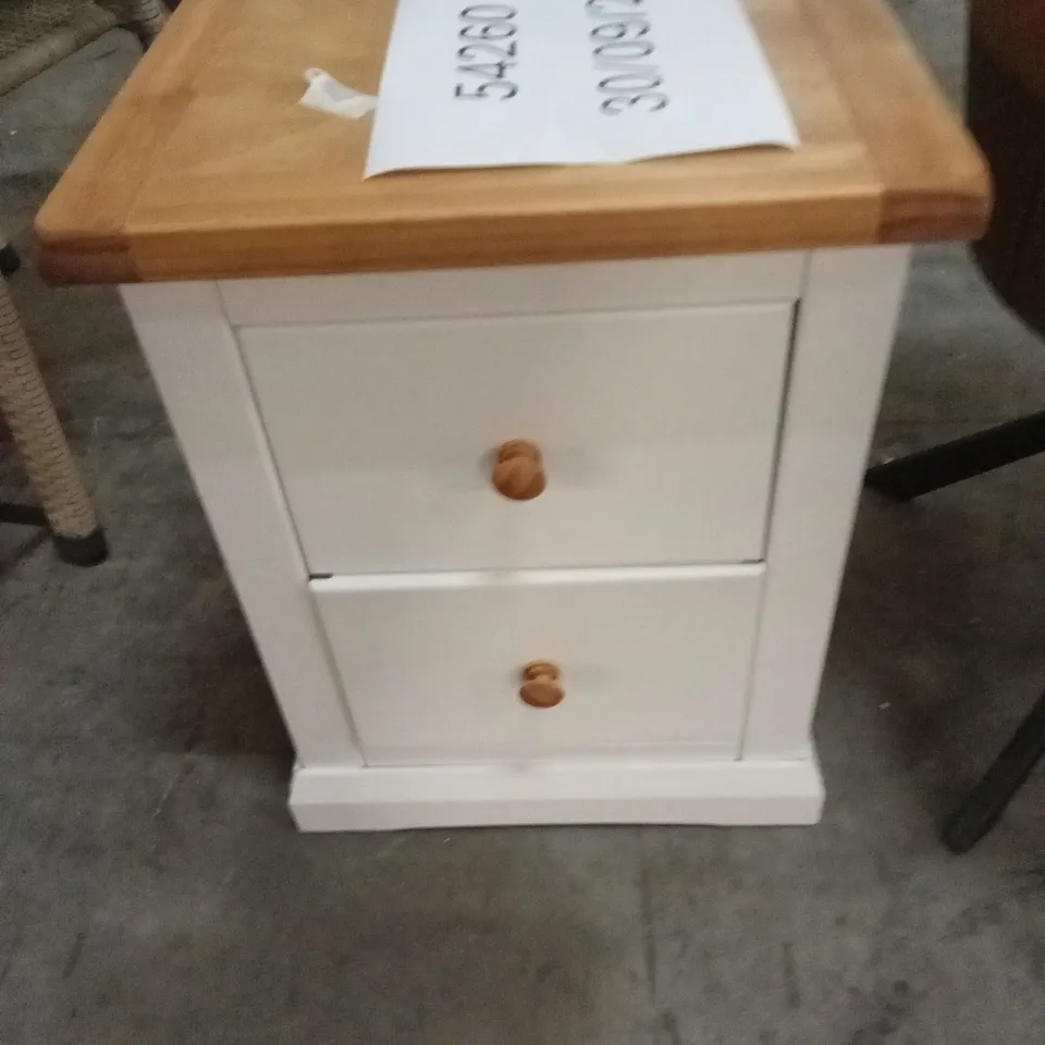 2 DRAWER BEDSIDE TABLE