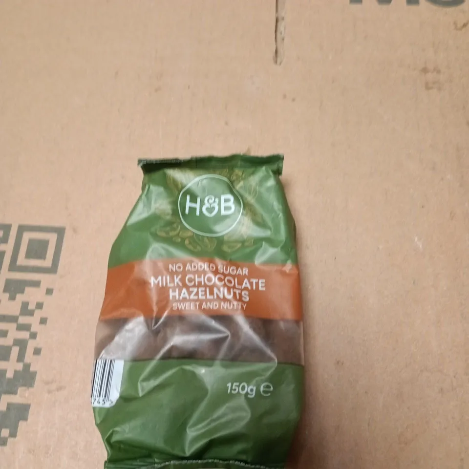 APPROXIMATELY 12 ASSORTED FOOD AND DRINK ITEMS INCLUDING H&B MILK CHOCOLATE HAZELNUTS AND HUEL STAWBERRY AND BANANA DRINK 