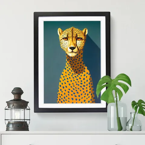 BOXED UNIQUE CHEETAH ART VOL.3 - SINGLE PICTURE FRAME PRINT