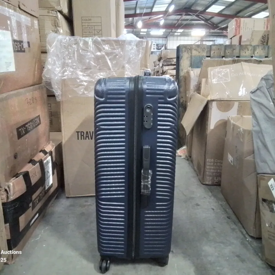 BOXED NEO BLUE HARD SHELL LUGGAGE SUITCASE