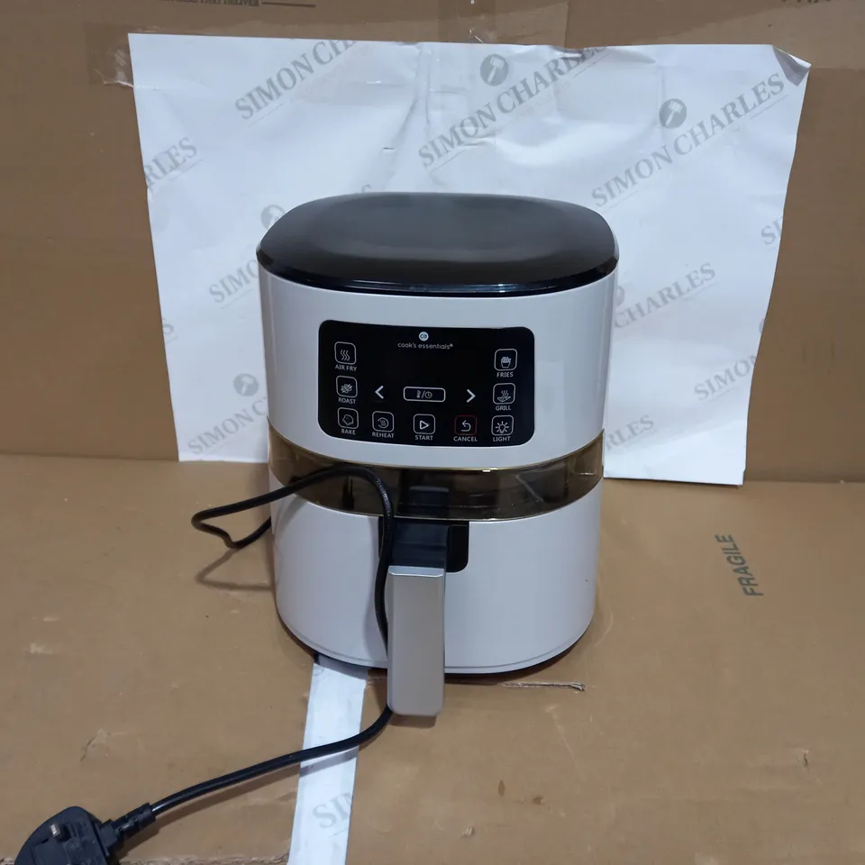 COOK'S ESSENTIALS 4.0L AIR FRYER WITH DIGITAL TOUCHSCREEN & VIEWING SCREEN - COOL GREY