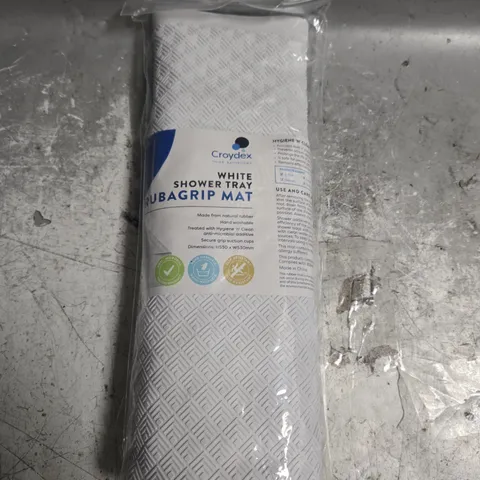 SEALED CROYDEX SHOWER TRAY RUBAGRIP MAT IN WHITE 