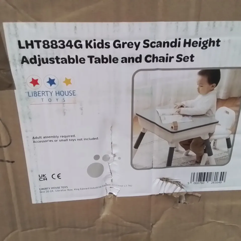 BOXED KIDS 2 PIECE RECTANGULAR PLAY OR ACTIVITY TABLE AND CHAIR SET
